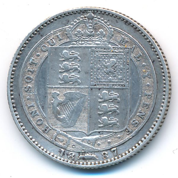 Великобритания, 1 шиллинг (1887 г.)