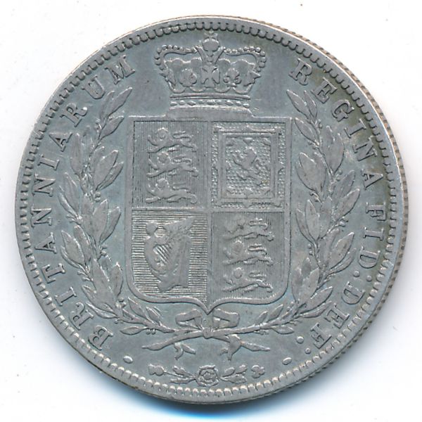 Великобритания, 1/2 кроны (1876 г.)