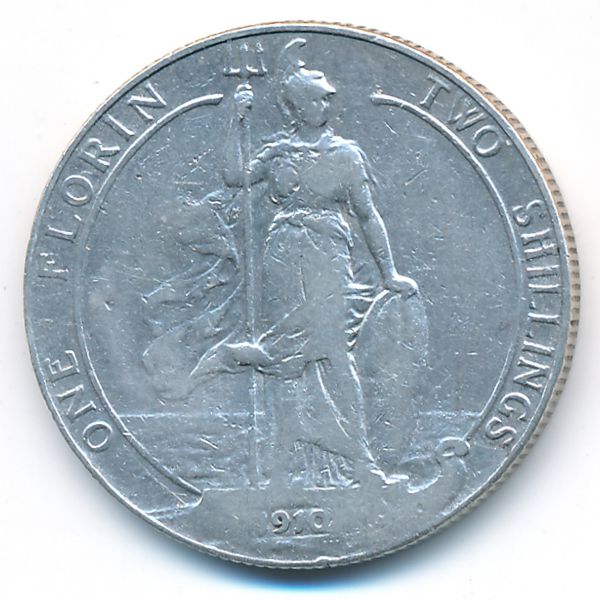 Великобритания, 1 флорин (1910 г.)