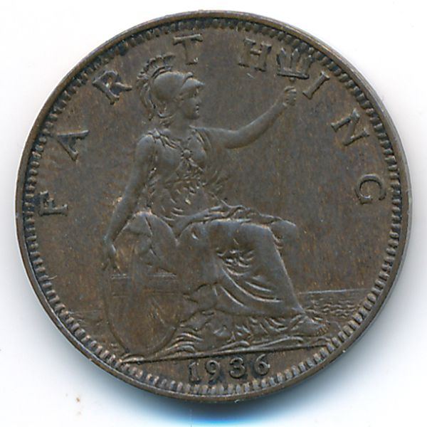 Великобритания, 1 фартинг (1936 г.)
