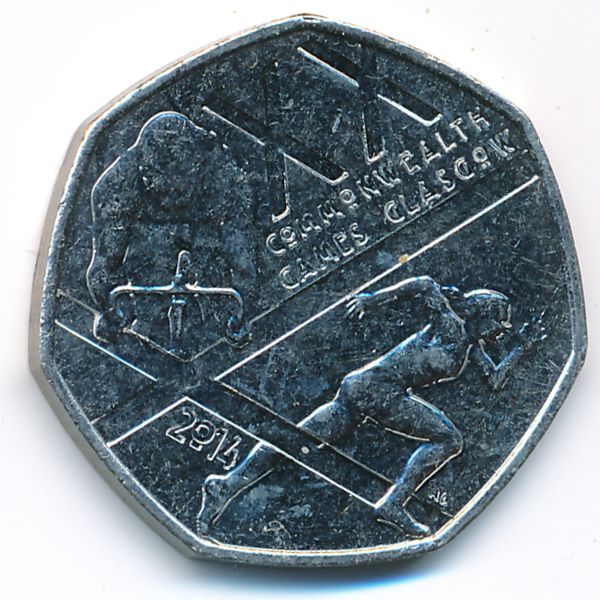Великобритания, 50 пенсов (2014 г.)