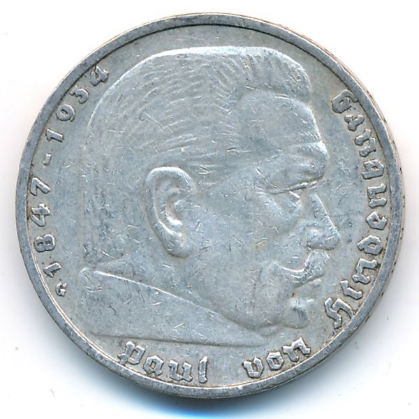 Третий Рейх, 5 рейхсмарок (1936 г.)