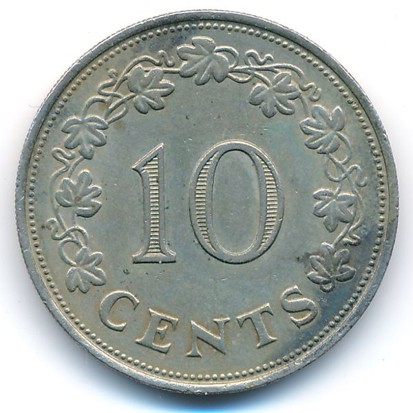 Мальта, 10 центов (1972 г.)
