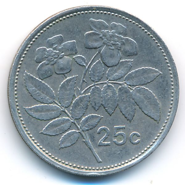 Мальта, 25 центов (1986 г.)