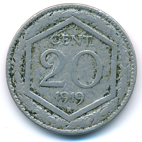 Италия, 20 чентезимо (1919 г.)