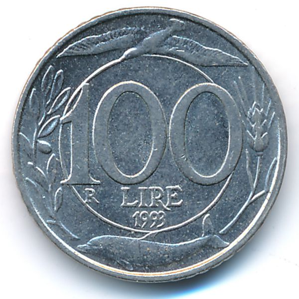 Италия, 100 лир (1993 г.)