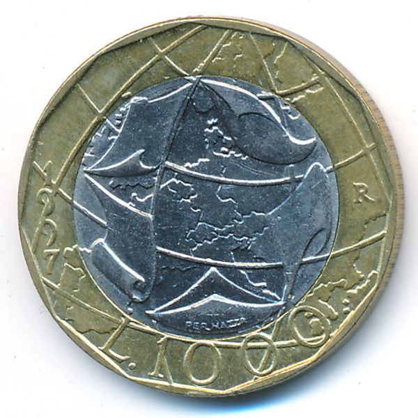 Италия, 1000 лир (1997 г.)