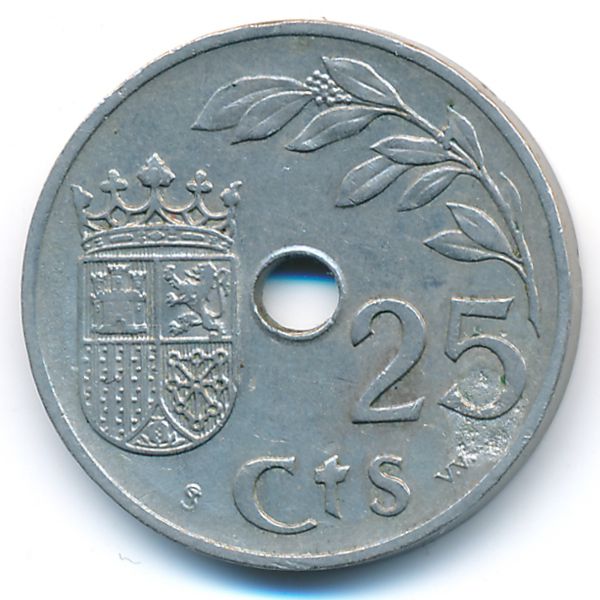 Испания, 25 сентимо (1937 г.)