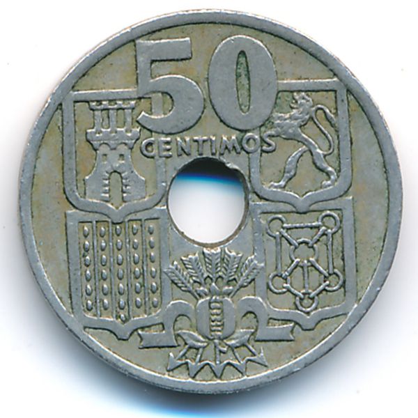 Испания, 50 сентимо (1949 г.)