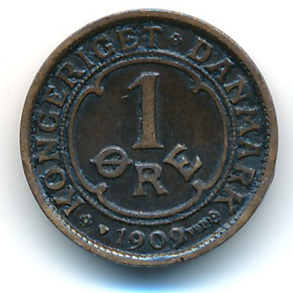 Дания, 1 эре (1909 г.)