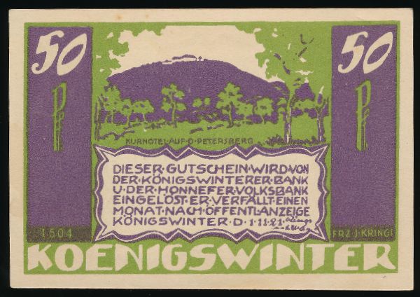 Нотгельды Германии, 50 пфеннигов (1921 г.)