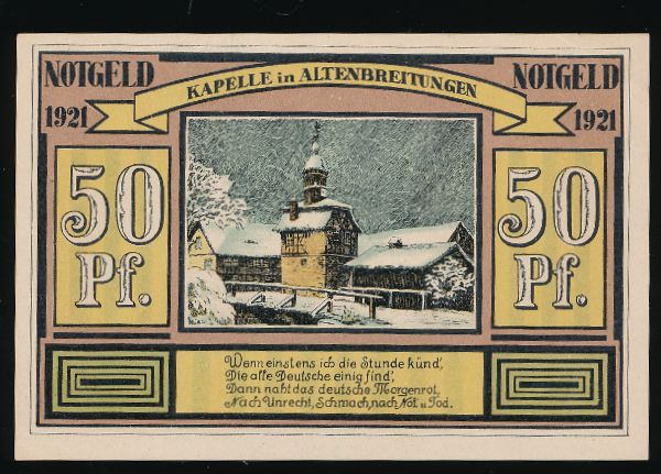 Нотгельды Германии, 50 пфеннигов (1921 г.)