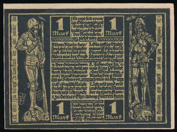 Нотгельды Германии, 1 марка (1921 г.)