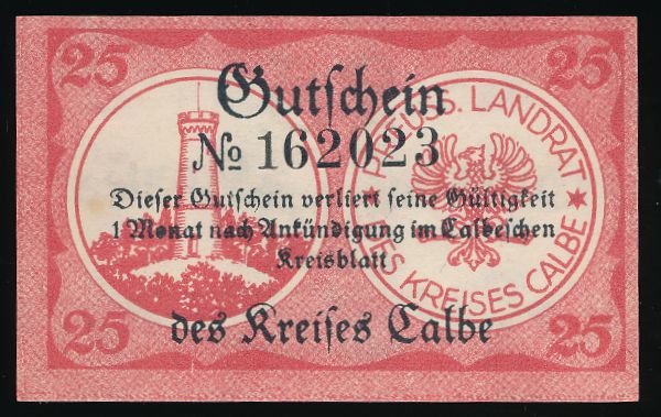 Нотгельды Германии, 25 пфеннигов (1920 г.)