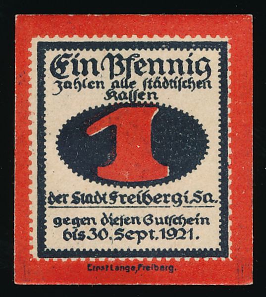 Нотгельды Германии, 1 пфенниг (1921 г.)