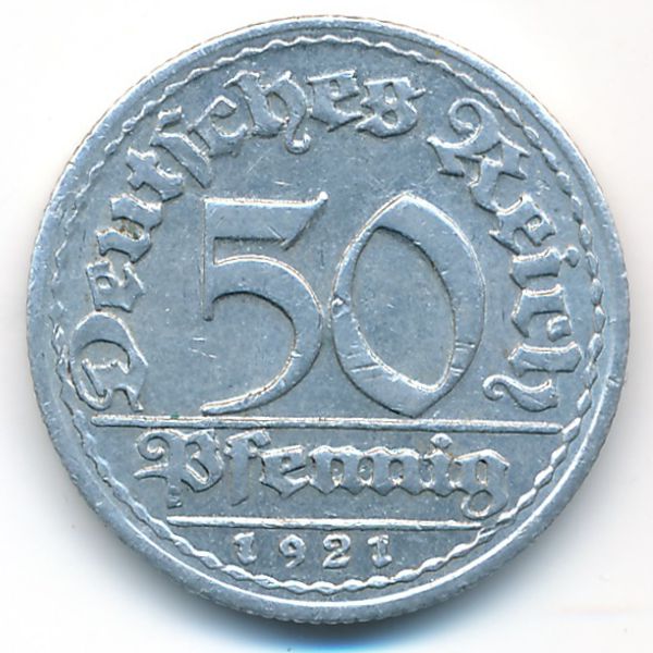 Веймарская республика, 50 пфеннигов (1921 г.)