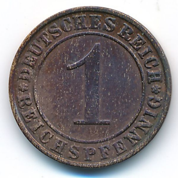 Веймарская республика, 1 рейхспфенниг (1935 г.)