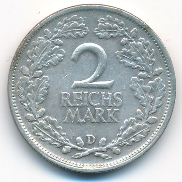 Веймарская республика, 2 рейхсмарки (1926 г.)