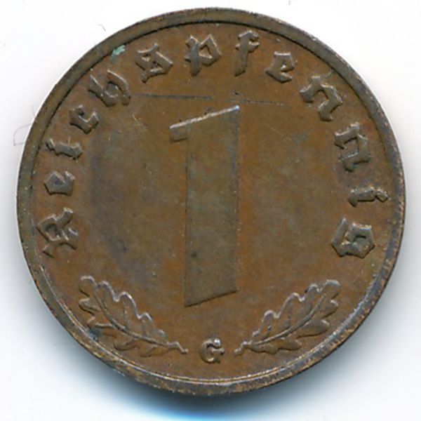 Третий Рейх, 1 рейхспфенниг (1937 г.)