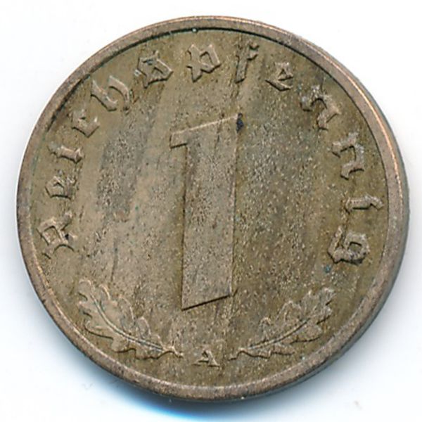 Третий Рейх, 1 рейхспфенниг (1939 г.)