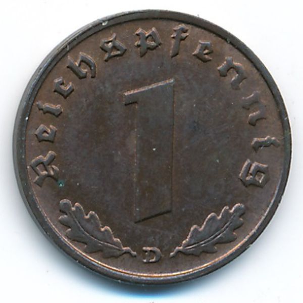 Третий Рейх, 1 рейхспфенниг (1939 г.)
