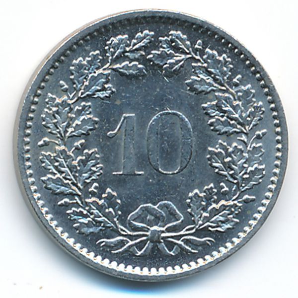 Швейцария, 10 раппенов (1974 г.)