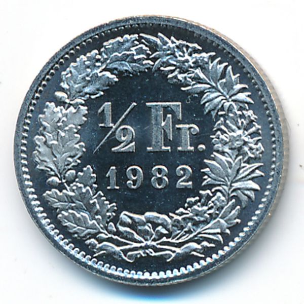 Швейцария, 1/2 франка (1982 г.)
