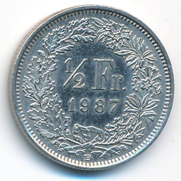 Швейцария, 1/2 франка (1987 г.)
