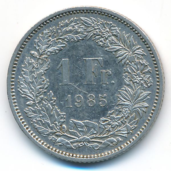 Швейцария, 1 франк (1985 г.)