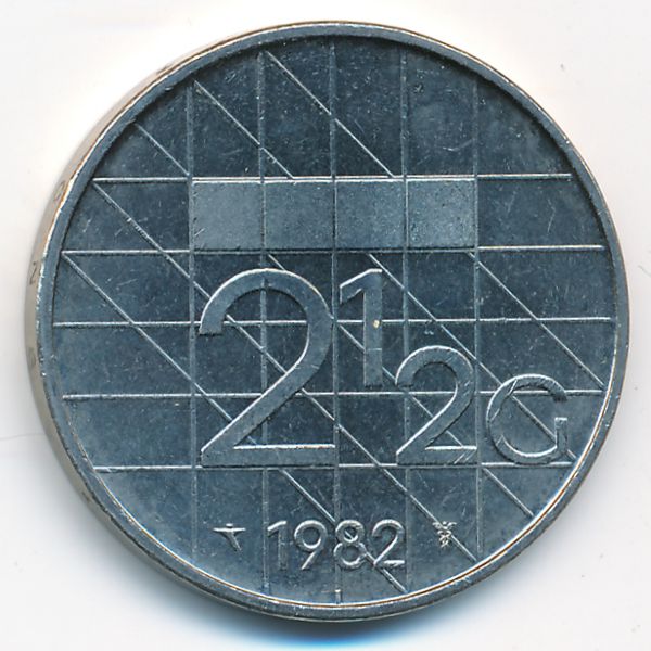 Нидерланды, 2 1/2 гульдена (1982 г.)