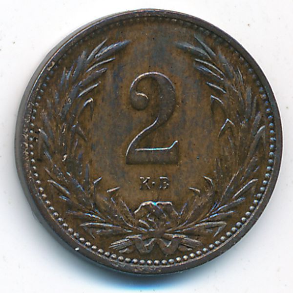 Венгрия, 2 филлера (1899 г.)