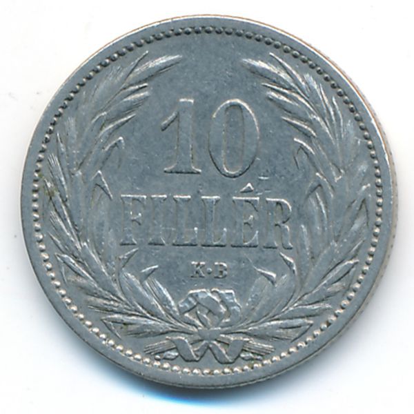 Венгрия, 10 филлеров (1908 г.)