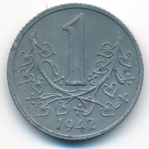 Богемия и Моравия, 1 крона (1942 г.)