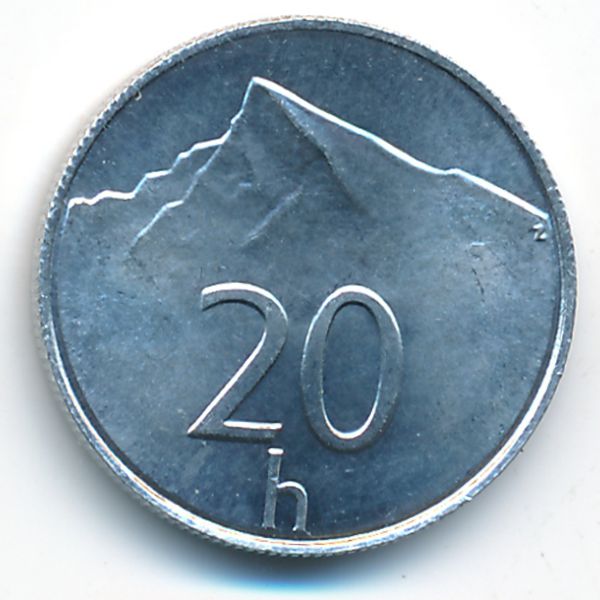 Словакия, 20 гелеров (2001 г.)