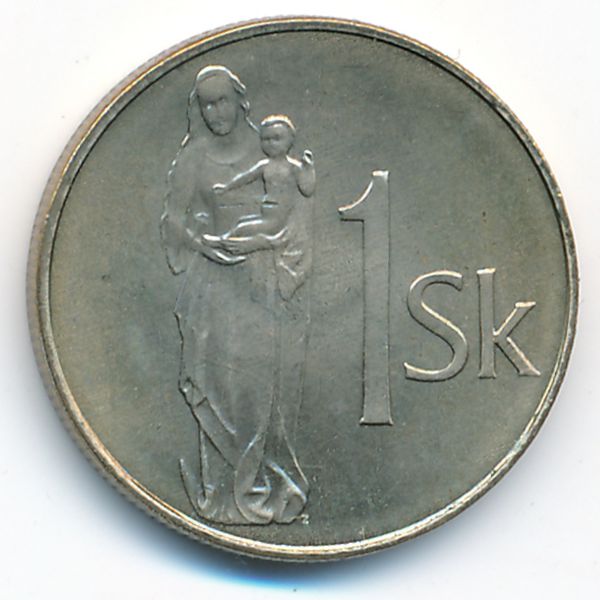 Словакия, 1 крона (2007 г.)