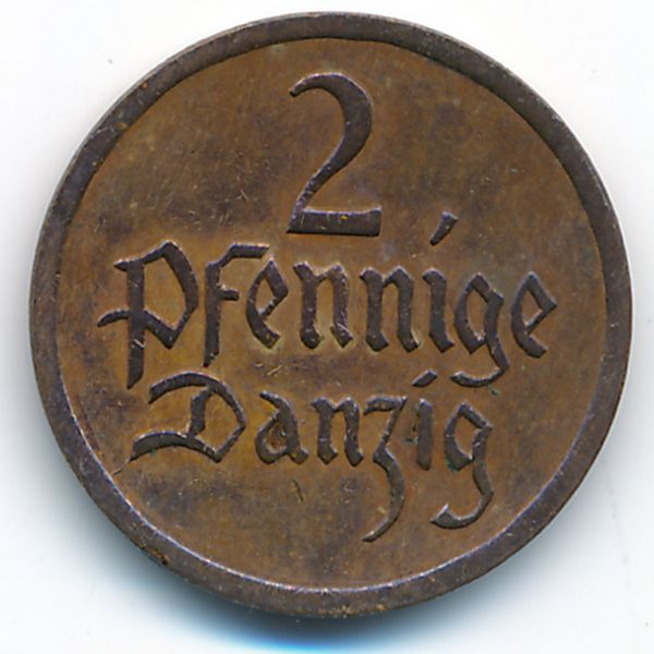 Данциг, 2 пфеннига (1926 г.)