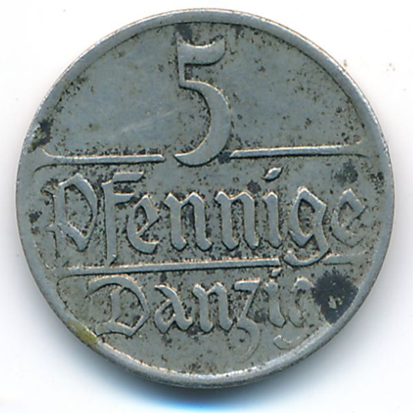 Данциг, 5 пфеннигов (1923 г.)