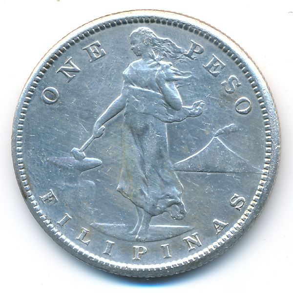 Филиппины, 1 песо (1908 г.)