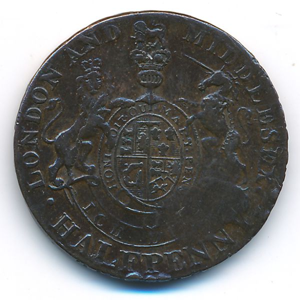 Мидлсекс, 1/2 пенни (1787 г.)