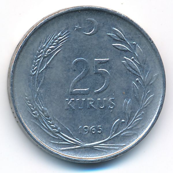 Турция, 25 куруш (1965 г.)