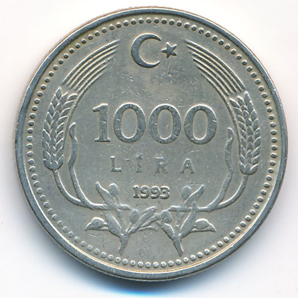 Турция, 1000 лир (1993 г.)