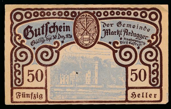 Нотгельды Австрии, 50 геллеров (1920 г.)