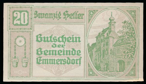 Нотгельды Австрии, 20 геллеров (1920 г.)