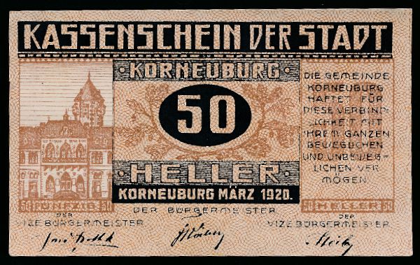 Нотгельды Австрии, 50 геллеров (1920 г.)