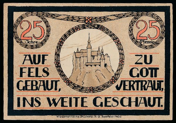 Нотгельды Германии, 25 пфеннигов (1921 г.)