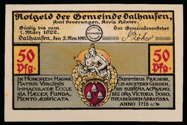 Нотгельды Германии, 50 пфеннигов (1921 г.)