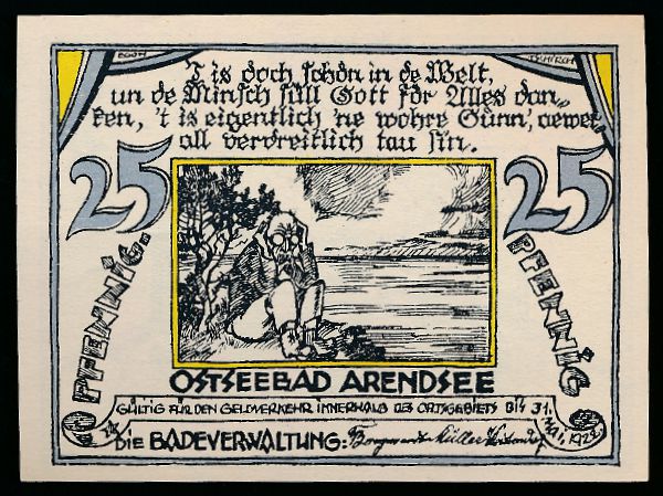 Нотгельды Германии, 25 пфеннигов (1922 г.)