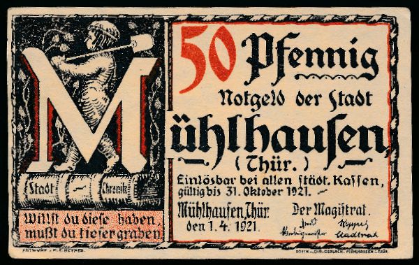 Нотгельды Германии, 50 пфеннигов (1921 г.)