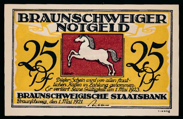 Нотгельды Германии, 25 пфеннигов (1921 г.)