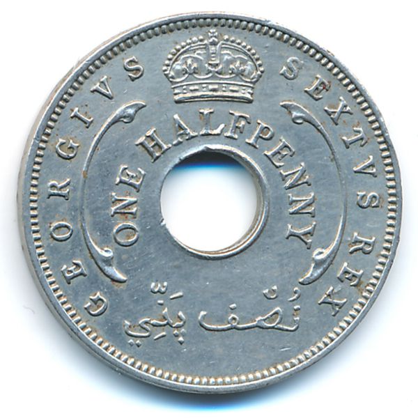 Британская Западная Африка, 1/2 пенни (1951 г.)